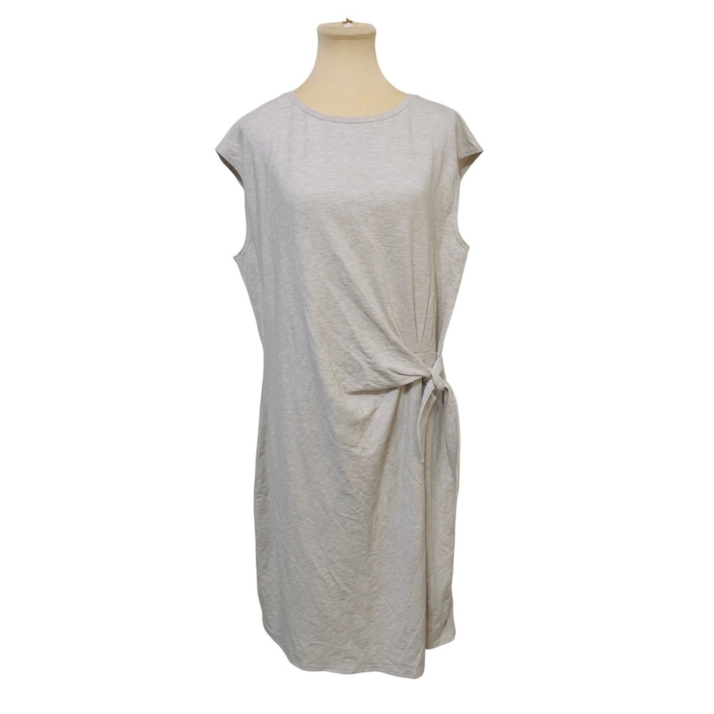 Preston & York Boucle Belted Vest Large Cream Minimalist Neutral Casual Office